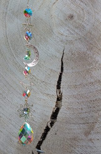 Crystallen zon & maan hanger