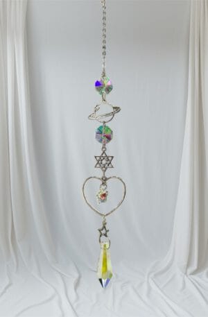 Crystallen hart hanger