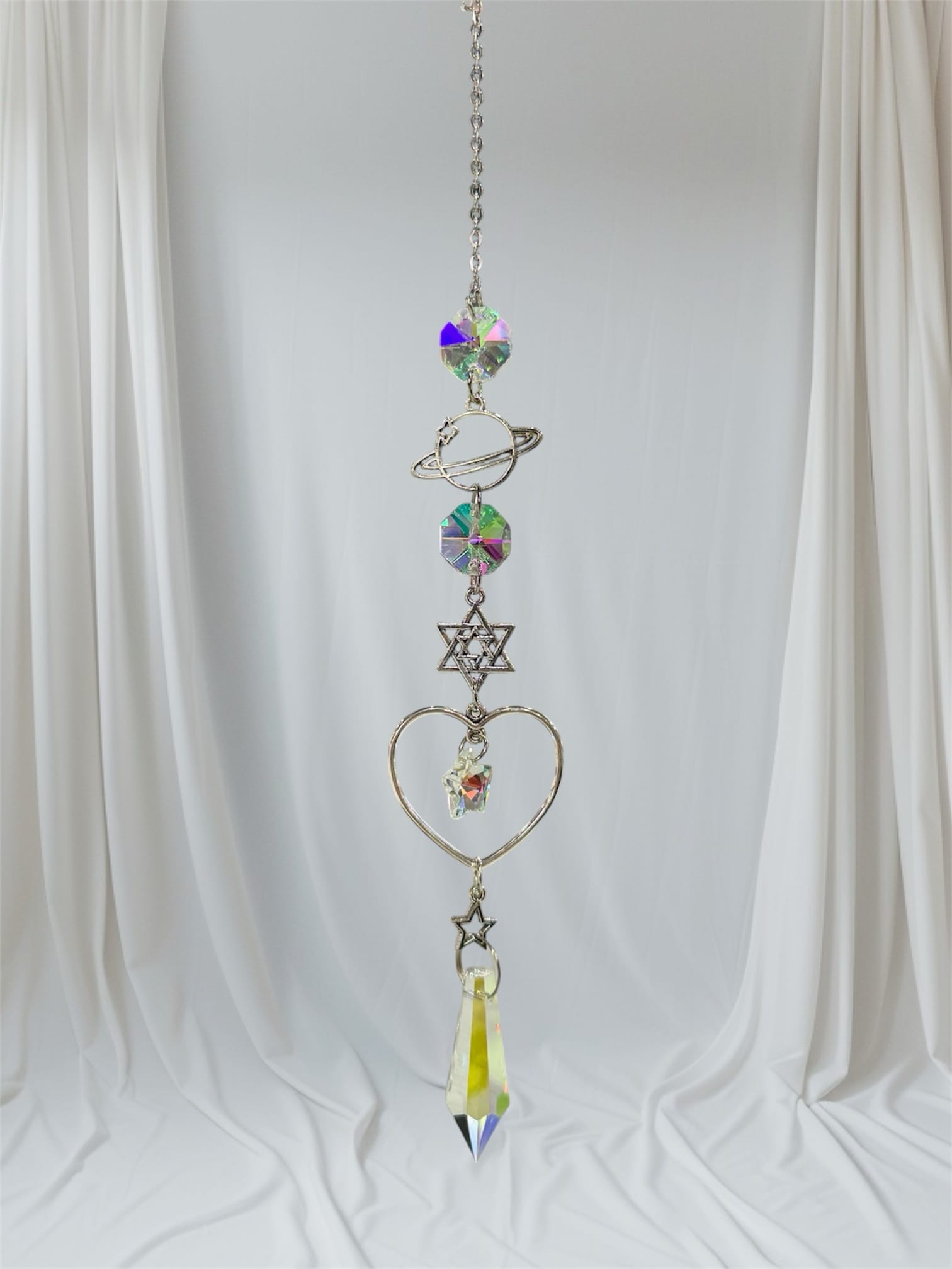 Crystallen hart hanger