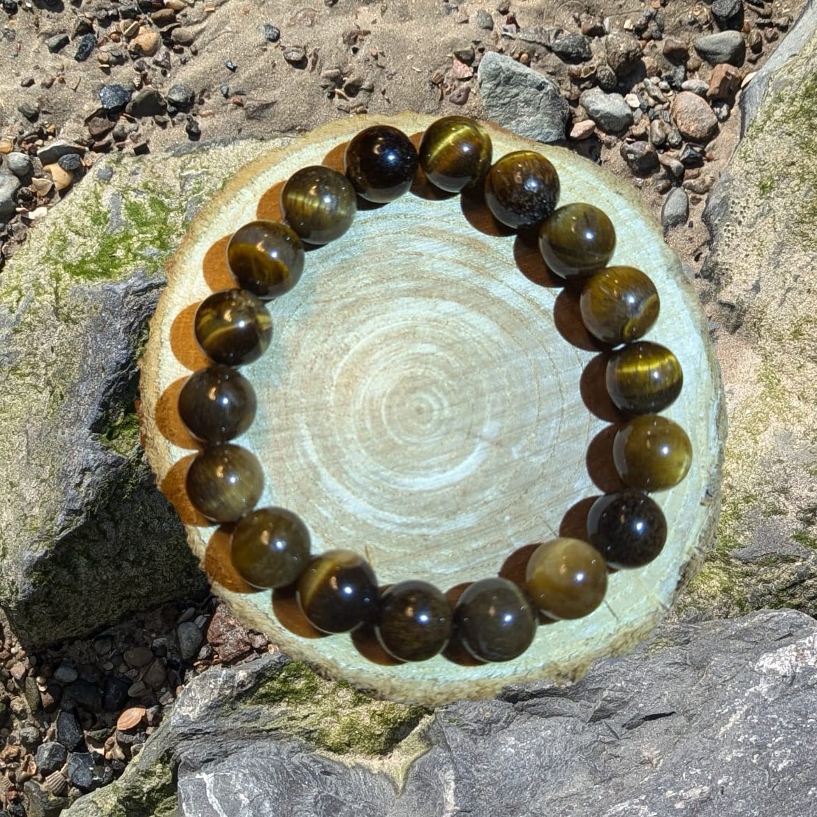 Tijgeroog Armband 10 mm - Afbeelding 2