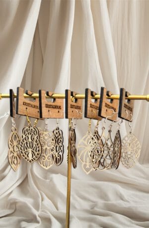 Houten oorbellen (XL)