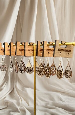 Houten oorbellen (S)