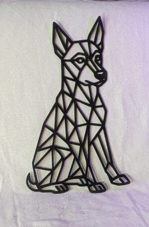 Houten herder hond zwart