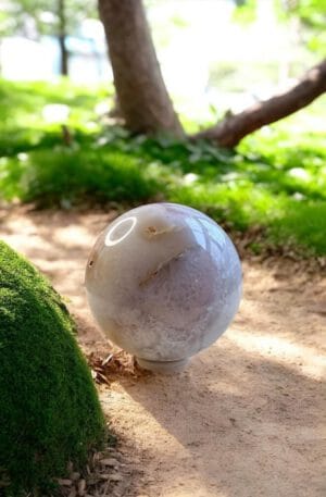 Roze Amethist Bol ( met Quarts en bloemagaat)